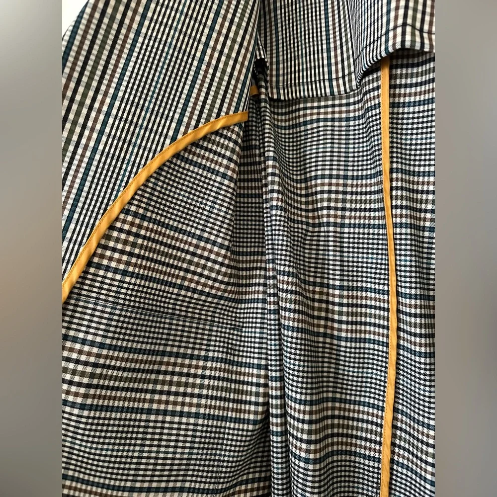 Daniel Rainn plaid trench coat